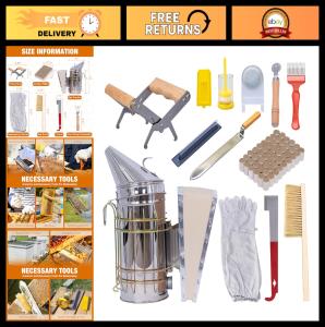 13-Piece Beekeeping Tool Set with Smoker