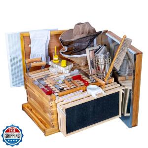 8-Frame Beehive Starter Kit with Wax Frames