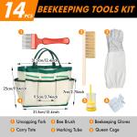 Beekeeping Tools Kit for Beginners with Tote and Gloves