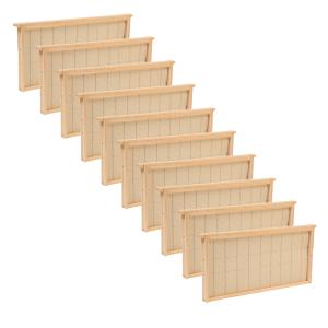 Amish-Made Deep Beehive Frames with Wired Foundation