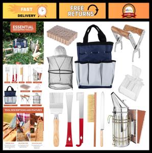 Beekeeping Starter Kit with Hive Tool & Smoker