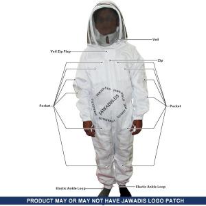 Adult Beekeeper Full Bee Suit with Veil - White