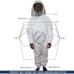 Adult Beekeeper Full Bee Suit with Veil - White