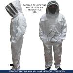 Adult Beekeeper Full Bee Suit with Veil - White