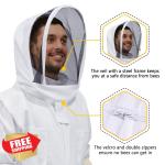 XL Bee Suit with Gloves and Brush for Beekeepers