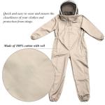XXL Unisex Cotton Beekeeping Suit with Veil