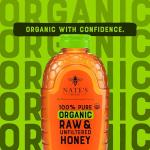 Nate's Organic Raw-Unfiltered Honey - 32oz - USDA Certified
