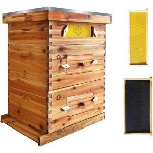 10 Frame Beehive Set with Beeswax-Coated Boxes