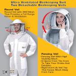 Ventilated 3-Layer Beekeeping Suit with 2 Veils, L