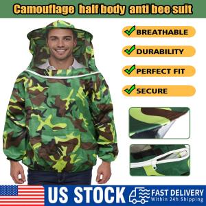 Camouflage Beekeeping Jacket with Veil and Hat