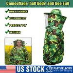 Camouflage Beekeeping Jacket with Veil and Hat