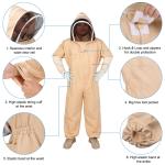 L Beekeeping Suit for Men and Women with Gloves