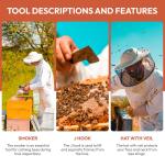 11-Piece Beekeeping Starter Kit with Hive Tool