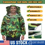 Camouflage Beekeeping Jacket with Veil and Hat