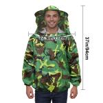 Camouflage Beekeeping Jacket with Veil and Hat