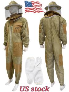 Ventilated Three-Layer Beekeeping Suit with Veil
