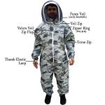 Snow Camouflage Beekeeper Suit - 8XL, 14 Pockets