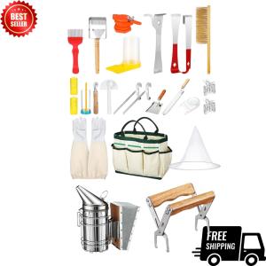 30PCS Beekeeping Starter Kit with Bee Suit