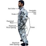 Snow Camouflage Full Bee Suit with Removable Veil