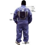 4XL Purple Beekeeper Suit with Veil - Durable