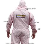 Pink Beekeeper Full Suit with Removable Veil, 2XL