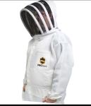 Beekeeping Jacket with Hood Veil - White