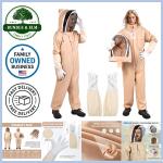 Ventilated Beekeeping Suit with Gloves and Hood