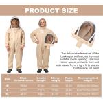 Ventilated Beekeeping Suit with Gloves and Hood