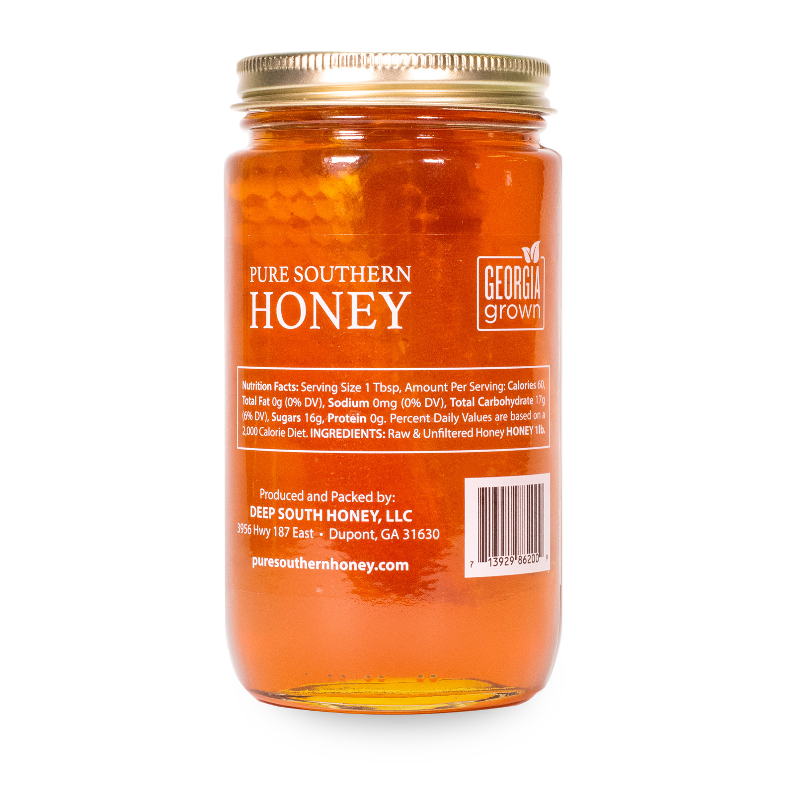 1lb Raw & Unfiltered Honey with Comb - 2023 Crop