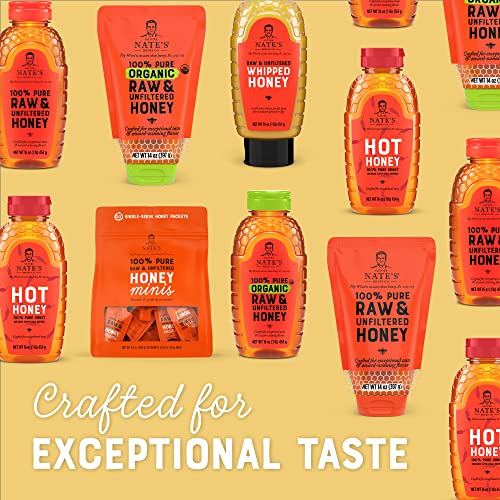 Nate's Award-Winning Raw Honey, 32oz Squeeze Bottle