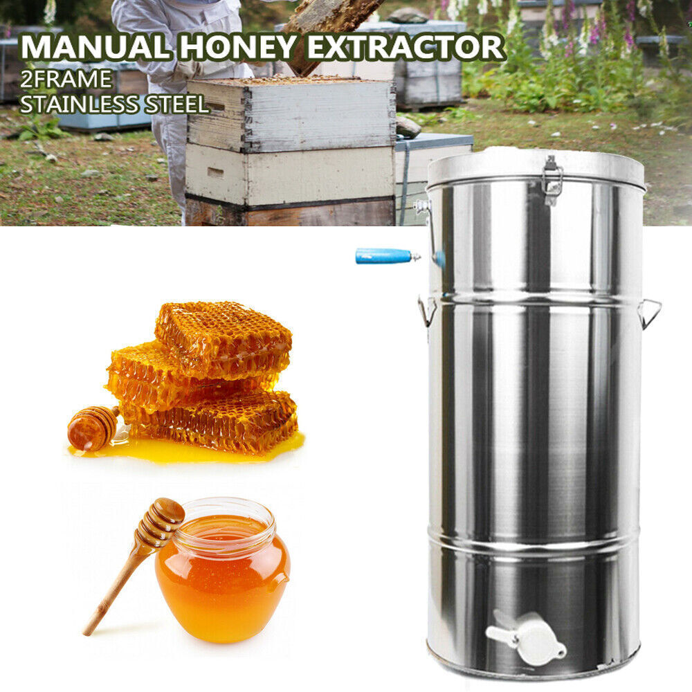 Manual 2 Frame Honey Extractor - Stainless Steel