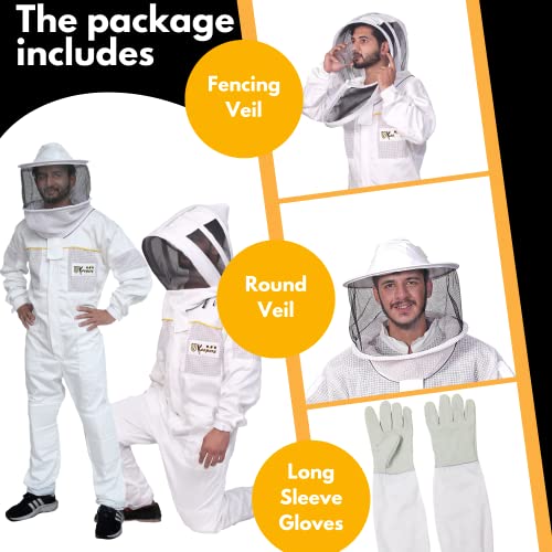 Polly Cotton Bee Suit with Ultra Ventilation & Accessories