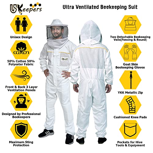 Polly Cotton Bee Suit with Ultra Ventilation & Accessories