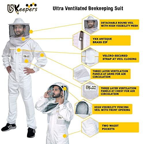 Polly Cotton Bee Suit with Ultra Ventilation & Accessories