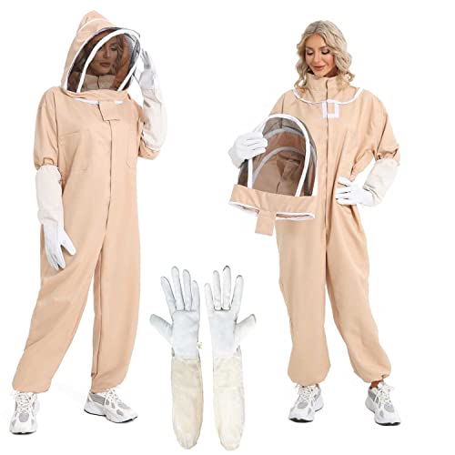 Unisex Beekeeping Suit with Gloves & Ventilated Hood