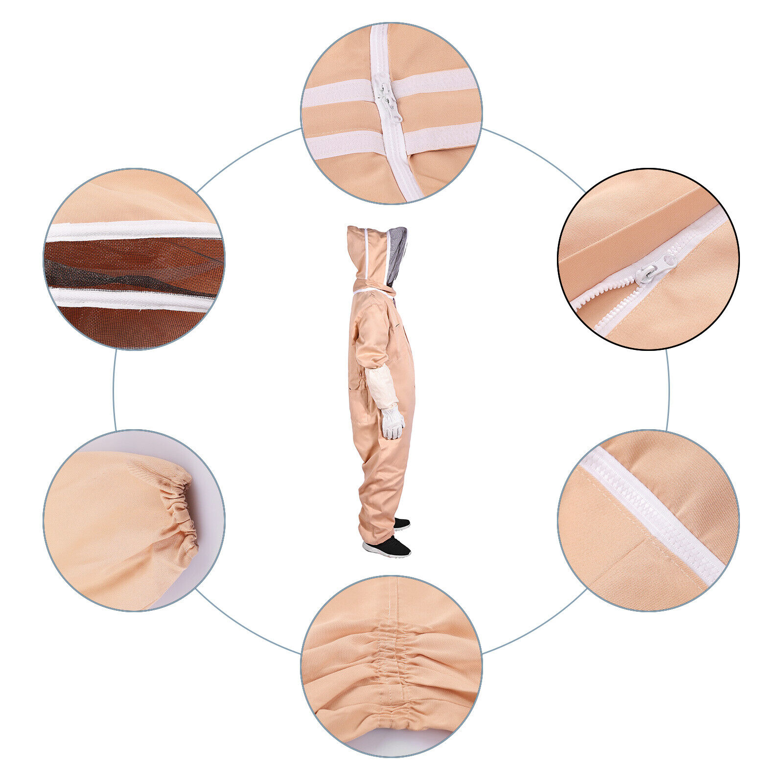 XL Ventilated Anti-Bee Suit for Beekeepers