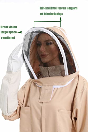 Unisex Beekeeping Suit with Gloves & Ventilated Hood