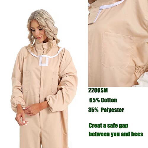 Unisex Beekeeping Suit with Gloves & Ventilated Hood