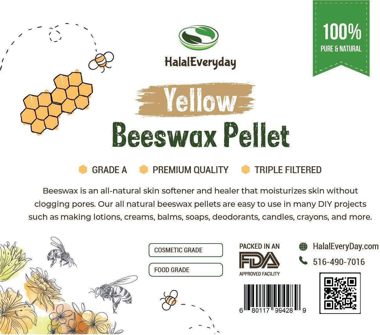 Pure Organic Beeswax Pellets White & Yellow Bulk