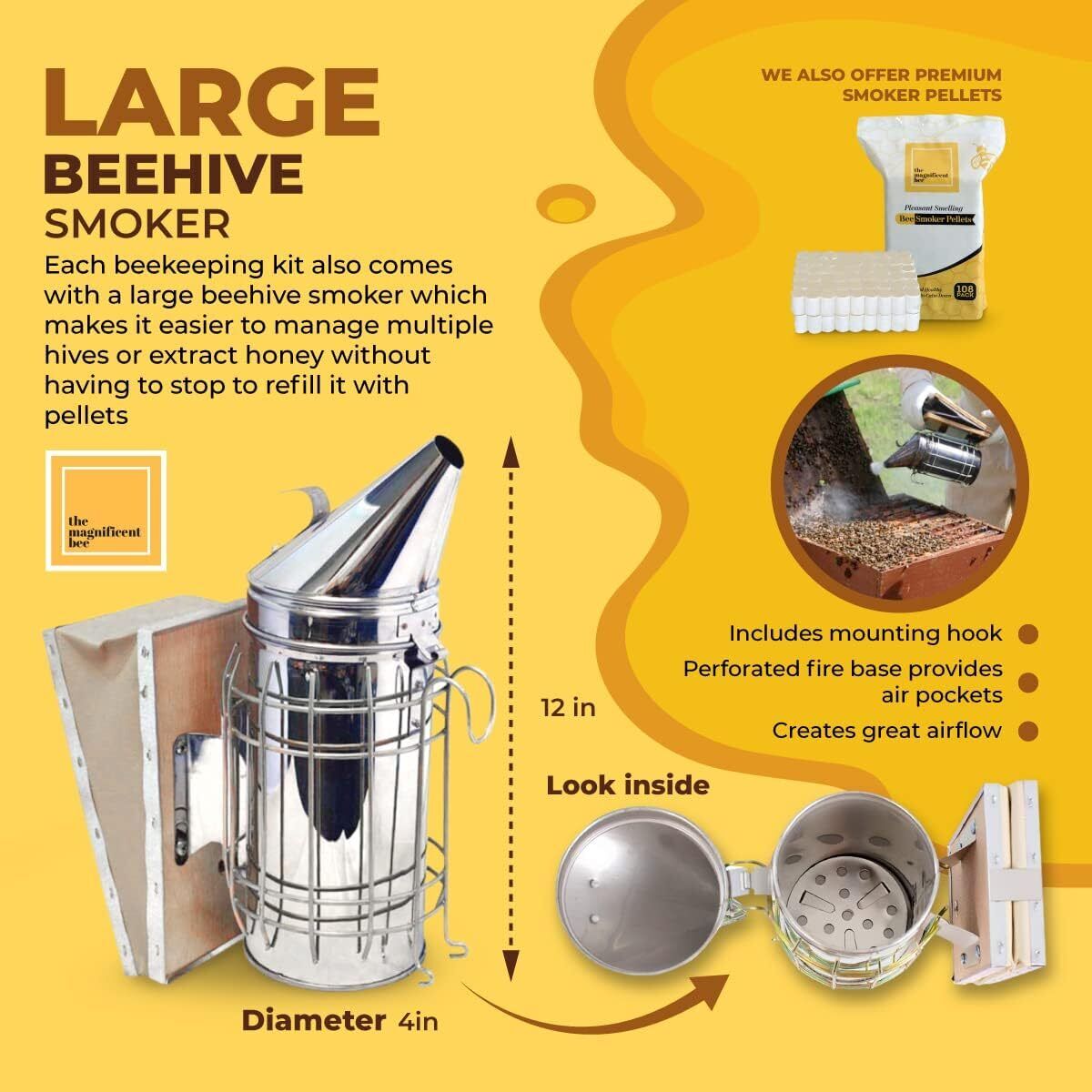 Beekeeping Starter Kit: 11-Piece All-in-One Set