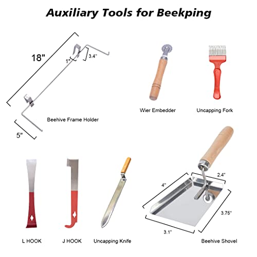 Complete Beekeeping Starter Kit with 22 Essential Tools