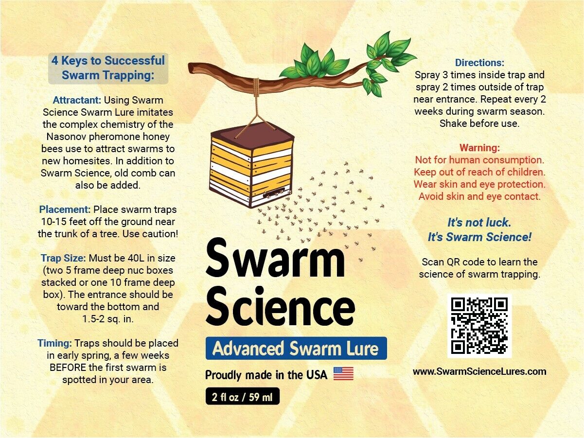 Swarm Lure for Trapping Honey Bee Swarms - 2 oz