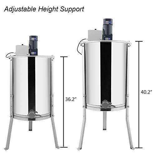 Electric Stainless Steel 4 Frame Honey Extractor