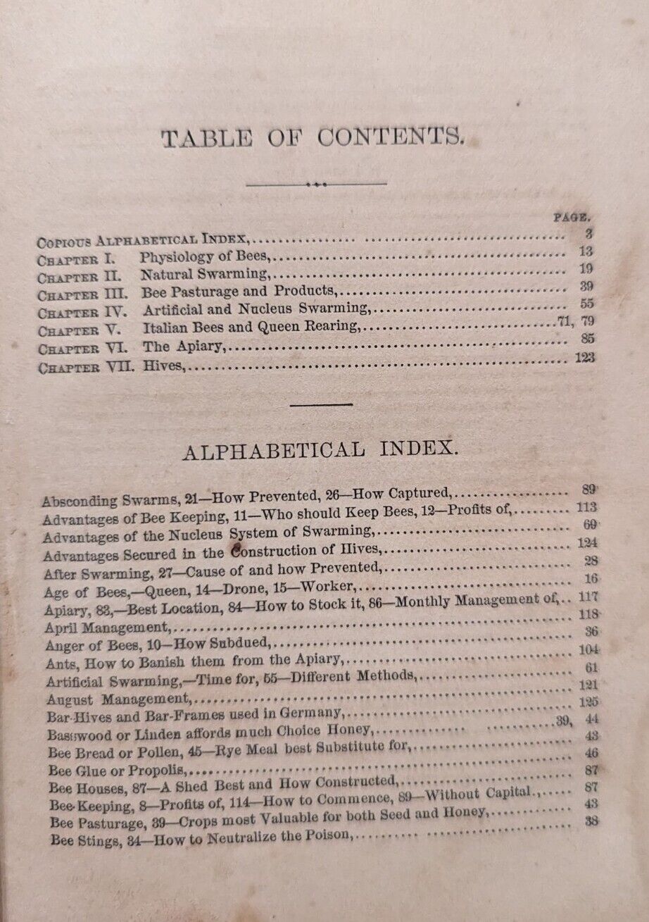 1868 Beekeeper's Textbook - Limited Availability