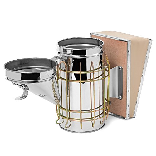 Stainless Steel Bee Hive Smoker with Heat Shield