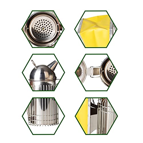 Stainless Steel Bee Smoker with Heat Shield