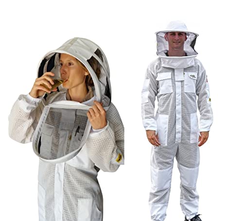 Oz Armour Ventilated Beekeeping Suit with Mesh & Brim Hat