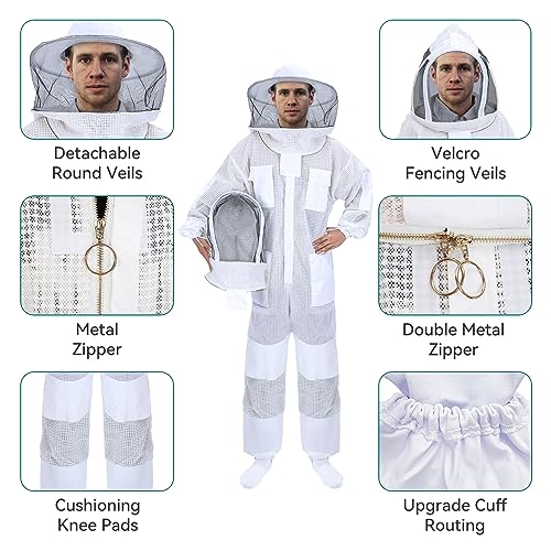 CEED4U Beekeeping Suit, Ventilated Mesh, Professional