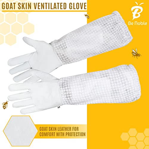 Sting-Proof Bee Suit with Gloves for Men (Large)