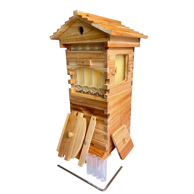 10Pcs Hive Frames + Cedarwood Beehive Box